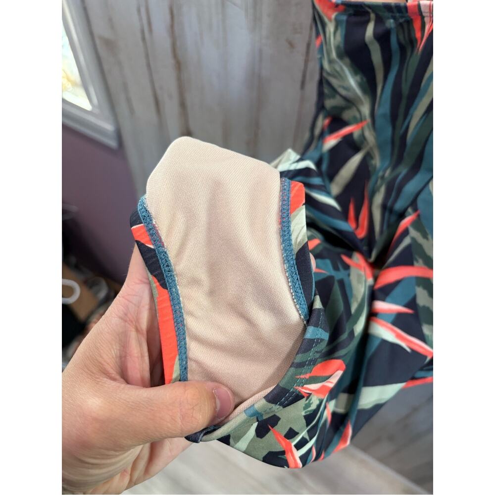Kona Sol Birds of Paradise Floral One Piece Swimsuit Womens Large Beach Pool - Picture 4 of 5